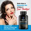 GLOWSIK BIOTIN CAPSULES (90- CAPSULES) with AMINO ACIDS FOR HAIR, NAILS AND SKIN (1000 mg