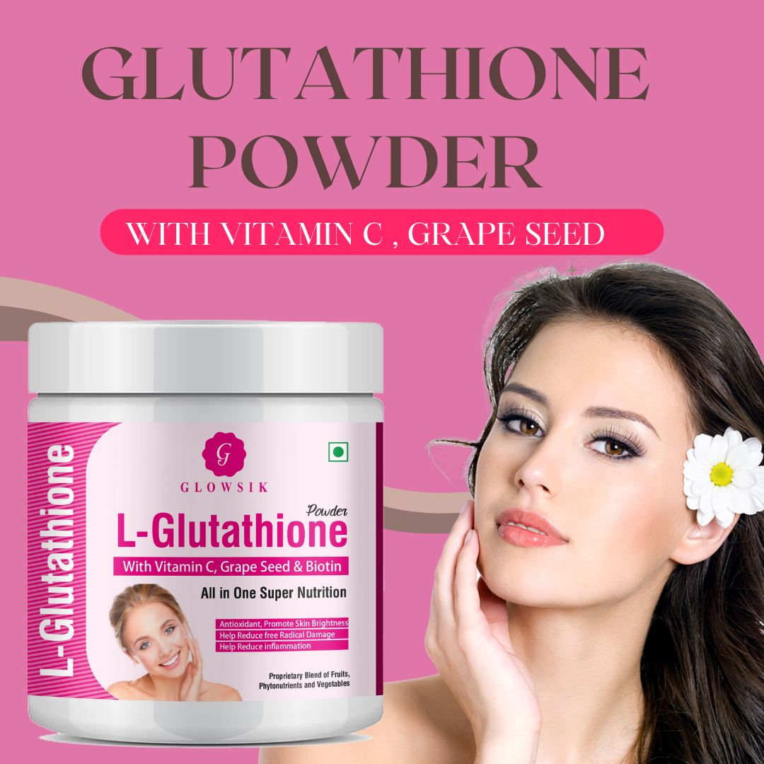 GLOWSIK L-GLUTATHIONE POWDER FOR HEALTHY & GLOWING SKIN WITH PLANT & FRUIT EXTRACT (300 g)