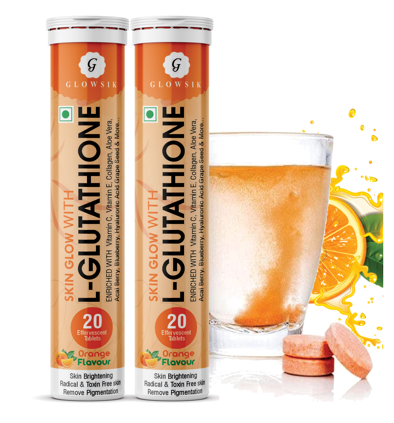 Glowsik Glutathione Effervescents tablets for skin