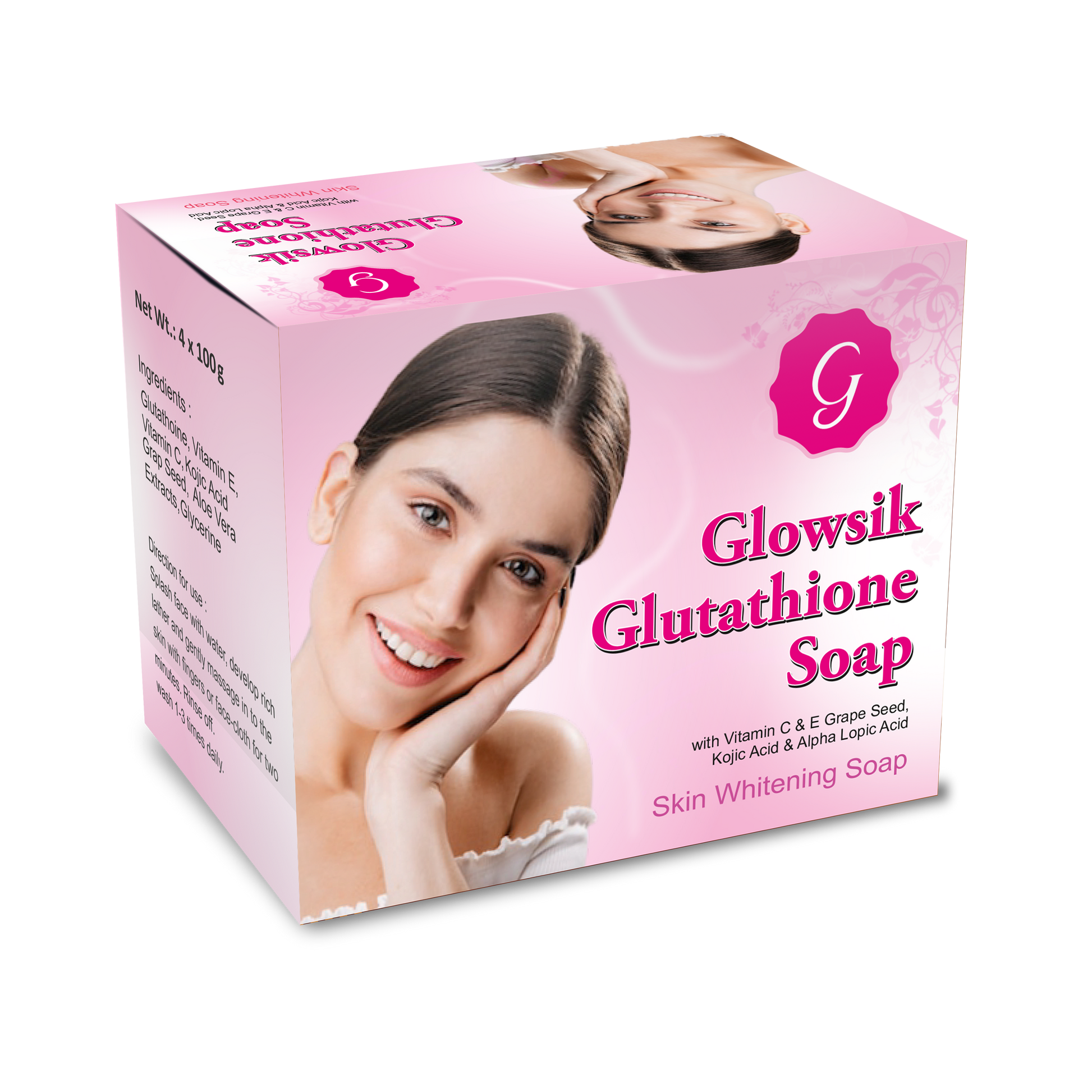 GLOWSIK Glutathione Soap for Skin Whitening original Soap with Vitamin Glowsik GLOWSIK Glutathione Soap for Skin Whitening original Soap with Vitamin Glowsik